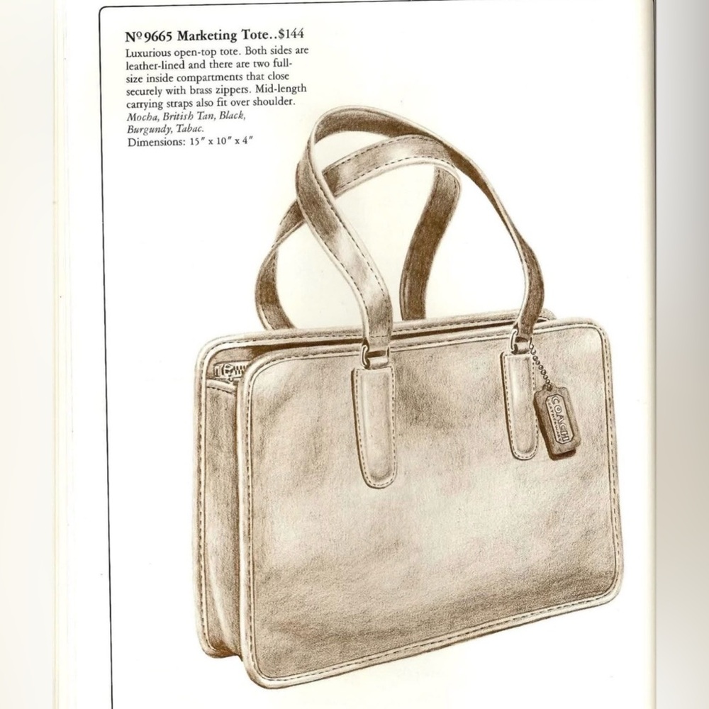 Coach Vintage NYC Marketing Tote Glove Tanned Leather Burgundy Shopper 1980’s - Picture 11 of 12